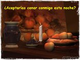 ¿Aceptarías cenar conmigo esta noche?
