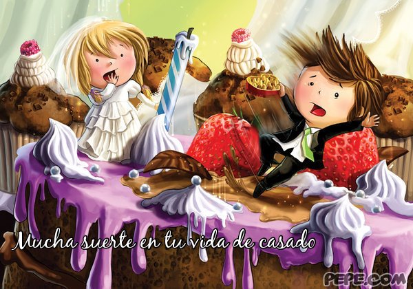 Mucha suerte en tu vida de casado