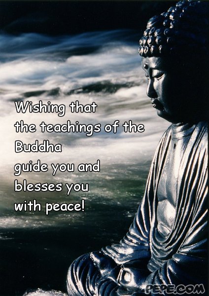 Wishing that  the teachings of the Buddha guide you and blesses you with peace!