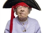 Happy old lady's life