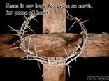Jesus is our hope for peace on earth, for peace of heart.