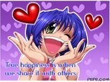 True happiness is when we share it with others.