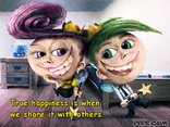 True happiness is when we share it with others.