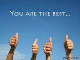 You are the best... 