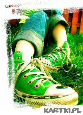 zielone trampki