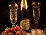 szampan i truskawki