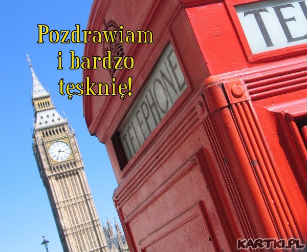 Fajnie tu, ale bardzo za Tobą tęsknię!
