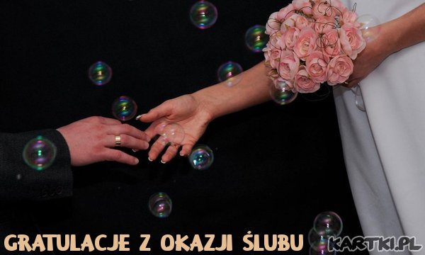 Gratulacje o  okazji ślubu