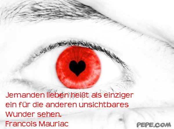 Jemanden lieben heißt als einziger ein für die anderen unsichtbares ...