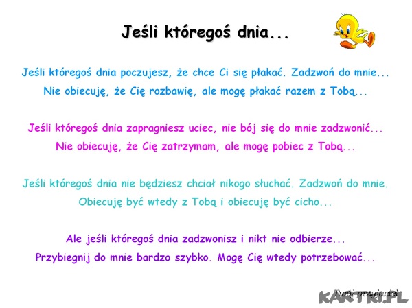 Jeśli któregoś dnia...