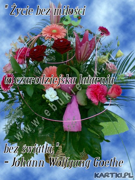 Kwiatki z cytatem