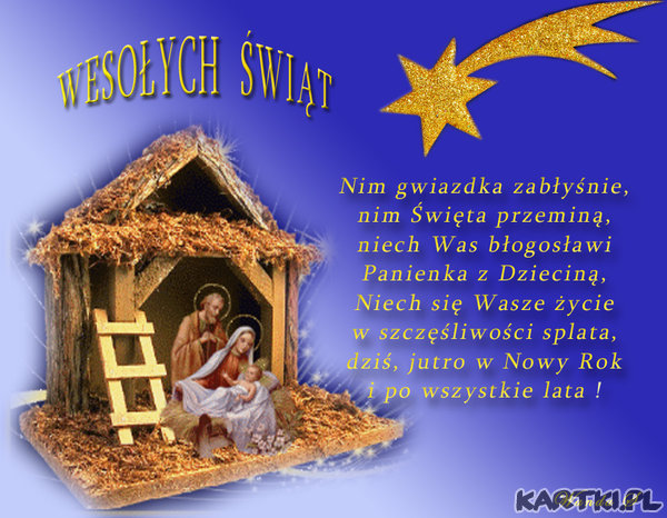 Małą gwiazdkę przed świętami  przyjmij proszę z życzeniami 