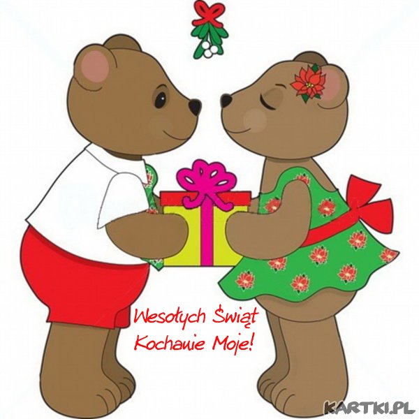 Miśkowe pocałunki pod jemiołą