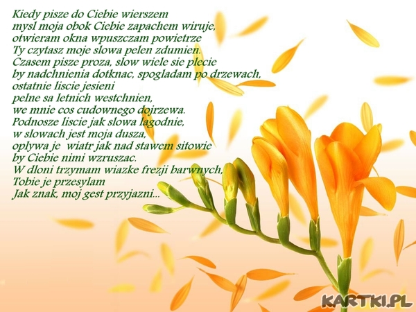 Na znak przyjazni...