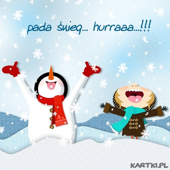 pada śnieg...hurraaa...!