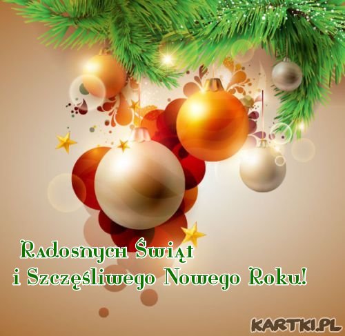 Radosnych Świąt i Szczęśliwego Nowego Roku!