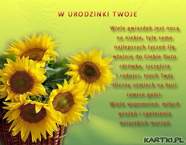 W urodzinki Twoje