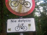 Sprzeczności  dla  jednej drogi rowerowej . 